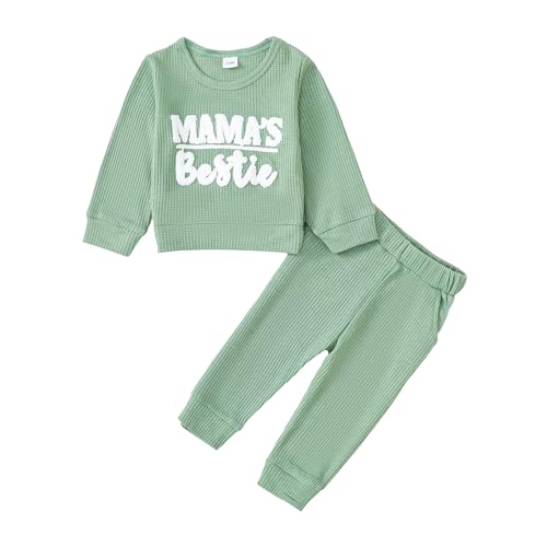 Mikrdoo Toddler Girl Clothes for Girls Outfits Fall Winter Ruched Long Sleeve Crop Top Cargo Pants with Pockets 2 Piece Clothing Set