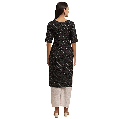 Image of Pinkmint Women's Crepe Floral Regular Kurta