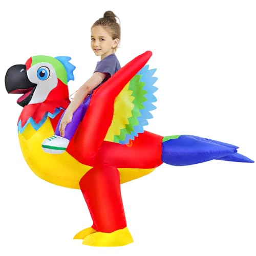 Disfraz Inflable de Loro para Niños 7-10 Años miniatura 7