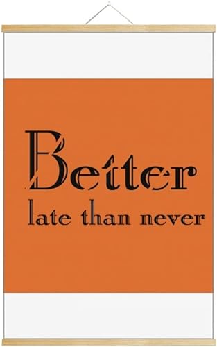 Better Late Than Never Art Deco Fashion Scroll Hanging Painting Decorative Picture