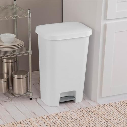 Caneca de basura rectangular Sterilite 11.9 galones blanco 4 unidades miniatura 7