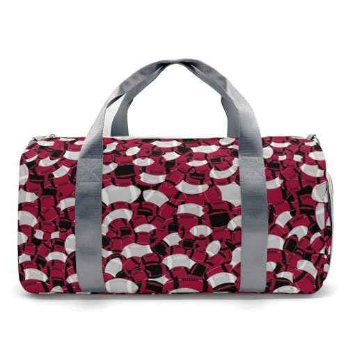 Gym Bags Custom Red Black Grey Rugby Duffel Bag with Name Adjustable Shoulder Strap Travel Bag for Teens2