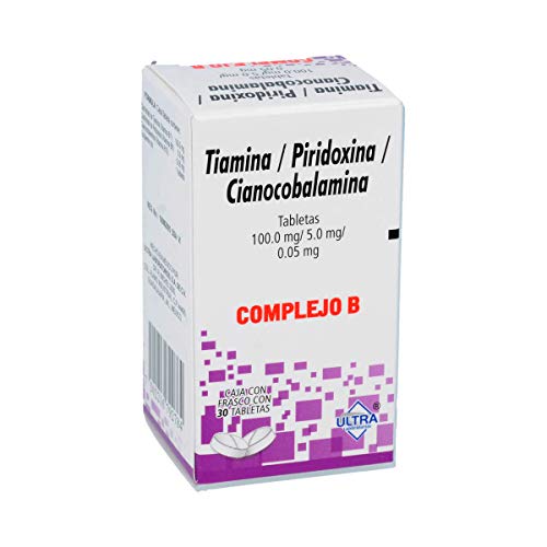 Vitamínicos, Complejo B Tabletas, 30 Piezas