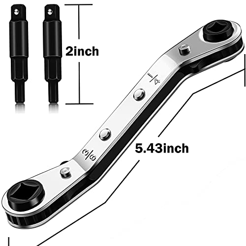 Image of HVAC Service Wrench,3 /16 inch-3 /8 inch 5 /16 inch x 1 /4 inchHvac Tools with Hex Adapter