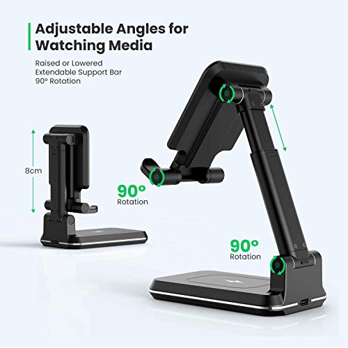 Image of 2 in 1 Wireless Charger, Dual Wireless Charging Desk Phone Stand