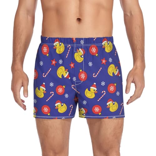 Image of Men's Boxer Shorts Cotton Loose Underwear with Button Fly