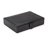 WOLF Blake Cufflink Box, 5x7x1.75, Black