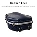 Crossrock Commuter ABS Cello Case for 4/4 & 3/4 | Matte Blue Diamond Shell, Wheels & Backpack Straps – Lightweight Case for Daily Rehearsal & Travel