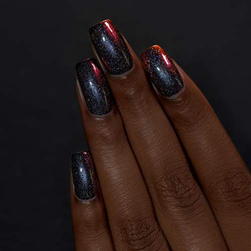 Image of ILNP Eclipse (H) - Black to Red Holographic Ultra Chrome Nail Polish