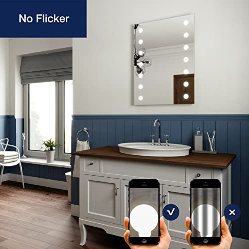 Flsnt Dimmable Led Candelabra Bulbs 60W Equivalent, G16 1/2 Led E12 Chandelier Light Bulbs For Bedroom, Bathroom, 550Lm, Cri90, 5.5W, Ac 120V, 6 Pack, 4000K Cool White #TOP4