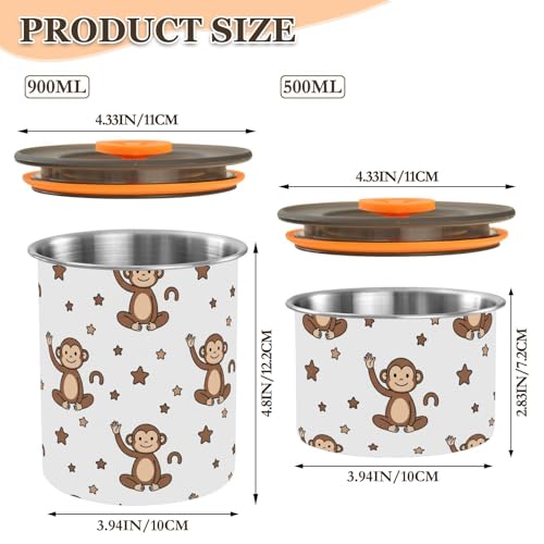 Envase hermético para café 900 ml de acero inoxidable DOMIKING miniatura 2