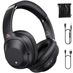 Bluetooth 5.2 Hybrid Active Noise Cancelling Headphones for Airplane Travel, 90H Playtime Wired and Wireless Over Ear ANC Headset for Adults, Android, Home Office - Les Beatles, Paul McCartney, John Lennon, RIngo Starr, George Harrison