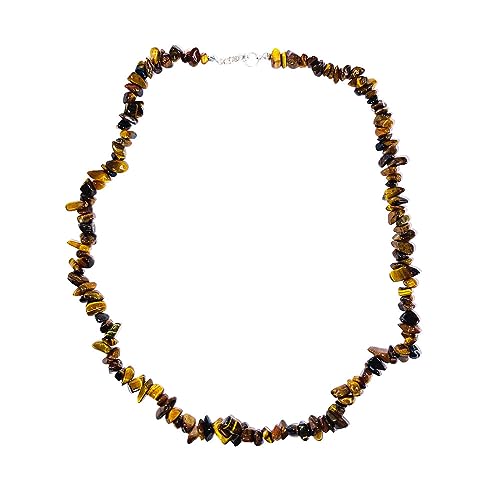 Collier Oeil de tigre baroque 45 cm, le bijou protecteur qui révèle votre force