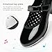 Stelle Tap Shoes for Girls Boys Patent Leather Detachable Bow Dance Shoes(Toddler/Little Kid/Big Kid)(Black,9MT)