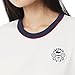 Lacoste Women's Sport Ultra Dry Tennis Heritage Badge T-Shirt, Flour/Navy Blue, 12