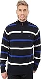 U.S. Polo Assn. Men's Allover-Stripe Quarter-Zip Sweater