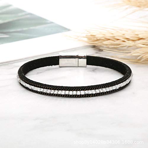 Ceinture en cuir pour femmes à seule couche noire au style minimaliste