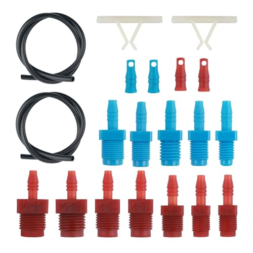 VKQTS Car Brake Master Cylinder Bleeder Kit OEM#13911 Brake Bleeder Kit Includes SAE/Metric Connector Tee Hose Clamp Universal Master Cylinder Bleeding Kits for Cars SUVs Trucks