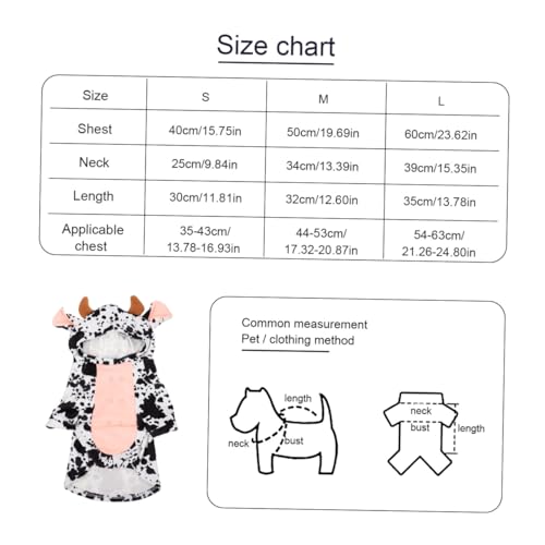 Disfraz de vaca para perro Beaupretty talla S miniatura 2