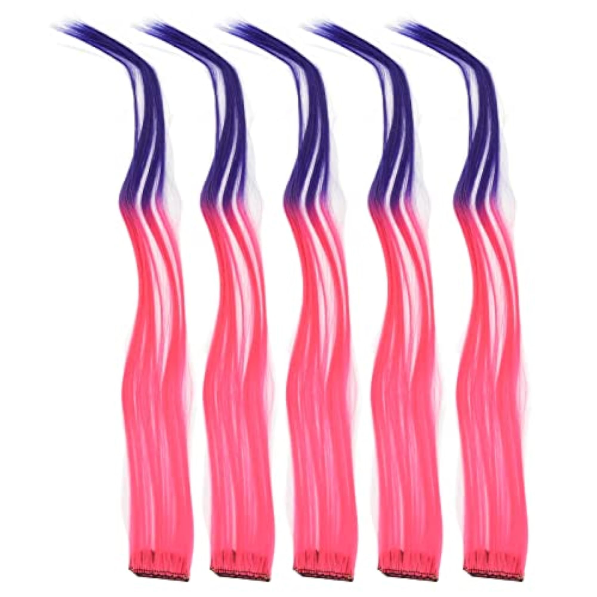 10pcs Gradient Stylish Color Clip-on Wig for Women, Cosplay