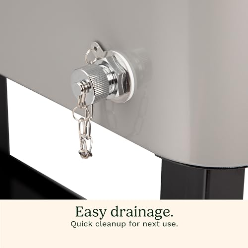 Cuisinart 80 Qt Cooler Cart, Portable Outdoor Beverage Cooler with Storage Shelf, Bottle Opener and Cap Collector, Summer BBQs, Cookouts and Tailgates, 48 Hour Cold Drinks, Chill, Fresh Sodas and Beer