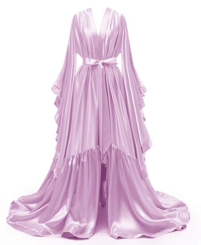 Bridal Robes for Bride Long Plus Size Silk Satin Bridesmaid Wedding Robe