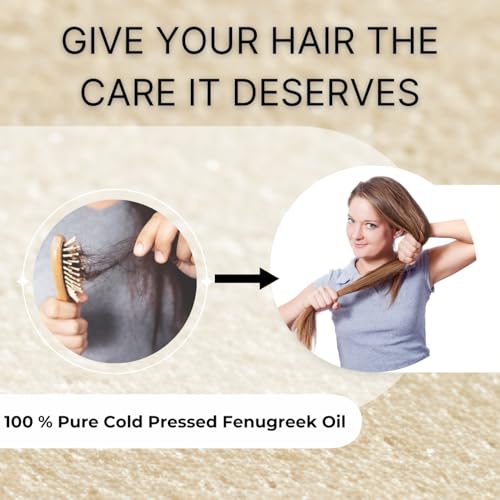 Image of Cold Pressed Fenugreek Oil Pure & Natural for Hair, Skin, Body with Glass Dropper 30ml