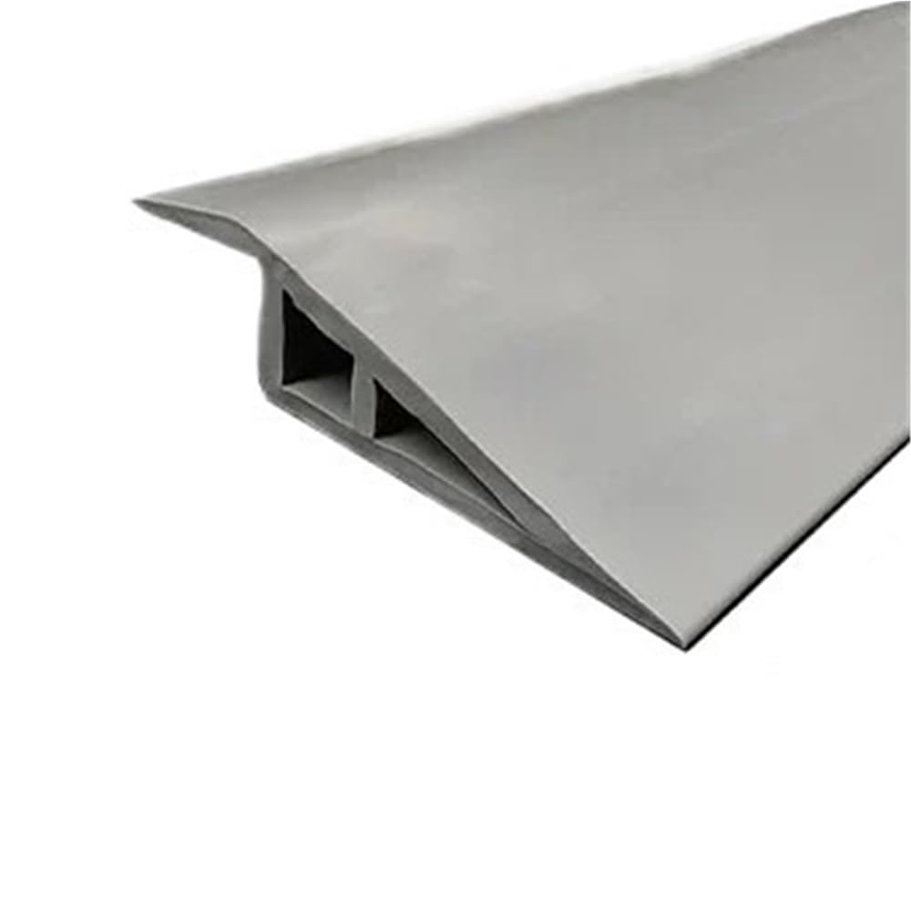 Loacea Floor Threshold Strip 1M Soft PVC Self Adhesive Floor Transition Strip, Carpet Edging Trim Flooring Sealing Strips(Gray)