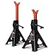 TONDA Jack Stands 3 Ton, Extra Tall Heavy Duty Car Jack Stand, 13.39-21.06 inch Adjustable Height for SUV, MPV and UTV/ATV, Black, 1 Pair
