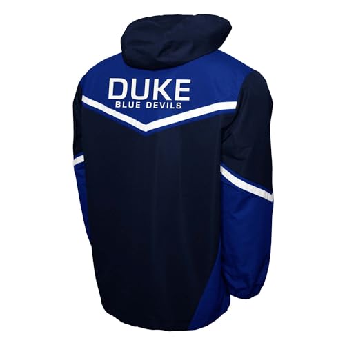 2Bhip NCAA Duke Blue Devils Adult Half Zip Water-resistant Windbreaker Hoodie Pullover With Kangaroo Pocket2