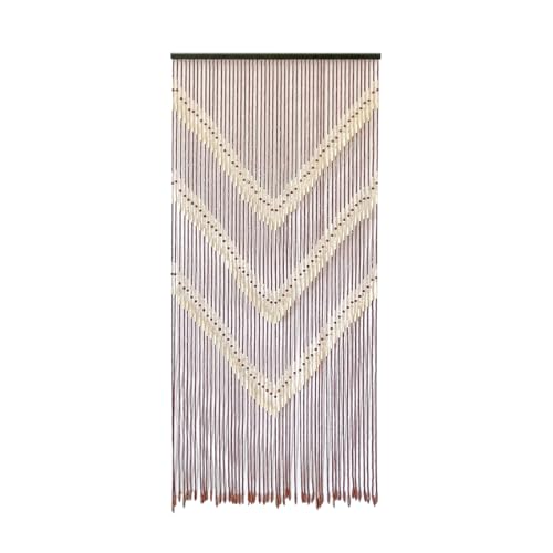 Acomoda Textil – Cortina para Puerta de Madera 90x195 cm para Terraza, Jardín, Balcón y Patio. Panel con Barra Resistente Interior y Exterior Antimoscas e Insectos de Facil Instalación. (Taima)