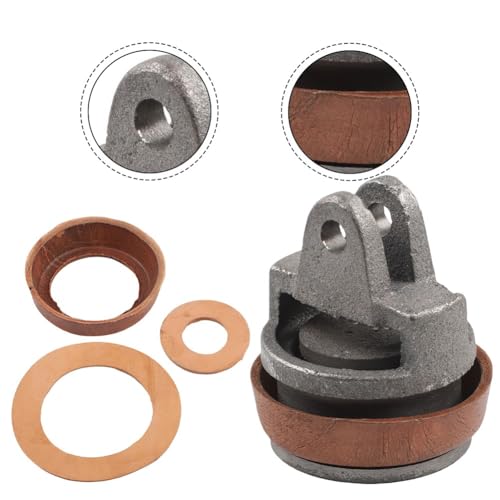 Lawnoval Replacement Piston Set with Leather Cuff and Sealing Gasket for Type 75 Hand Pumps, Cast Iron and Cowhide Washers