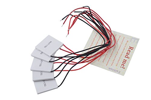 Eathtek Replacement TEC1-12706 Thermoelectric Cooler Heat Sink 12V 5.8A 40mm40mm (5 Pack)