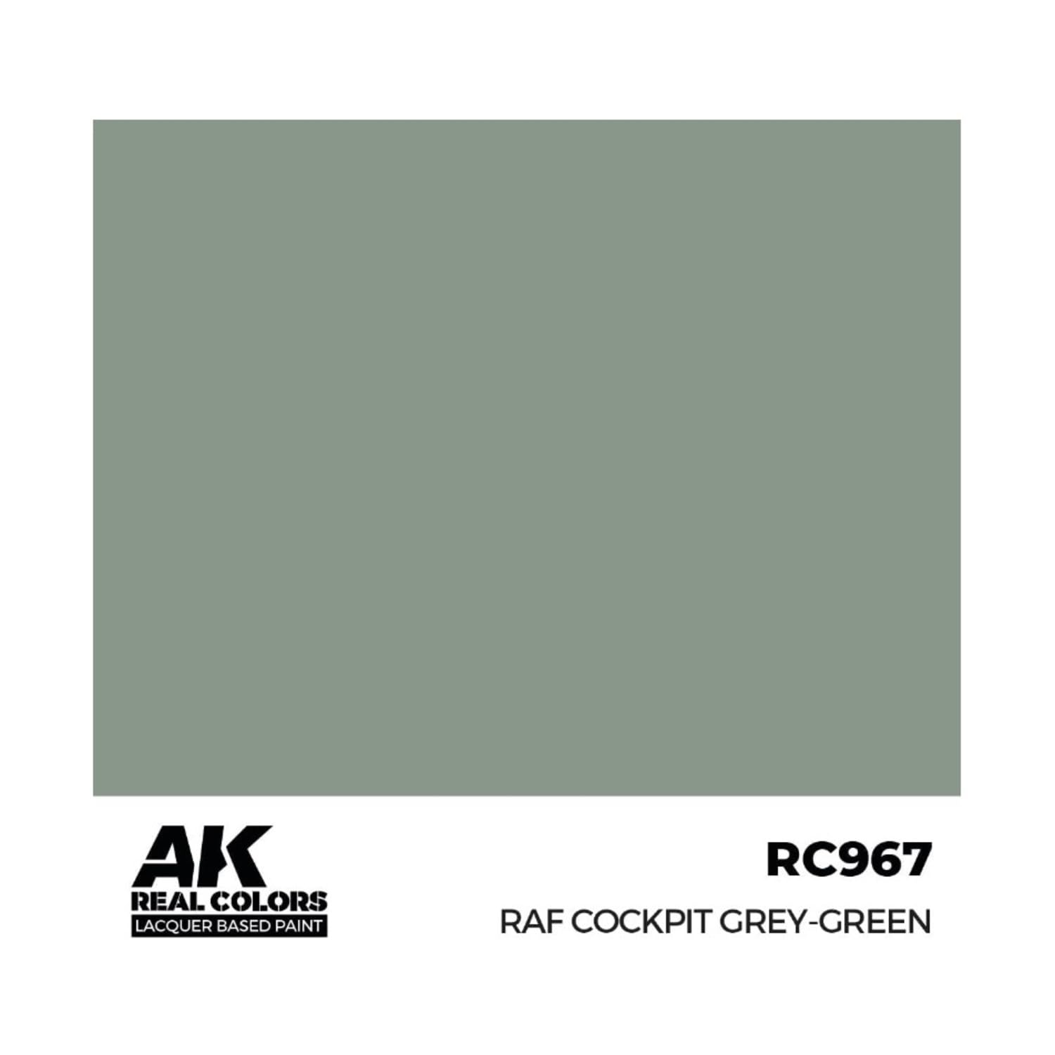AK Interactive RC967 RAF Cockpit Grey-Green 17ml Real Colours Lacquer Paint