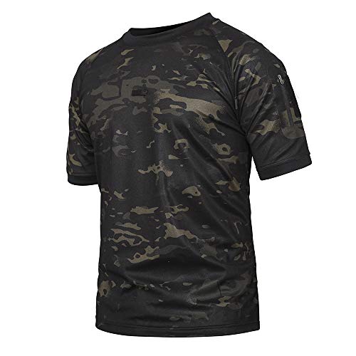 Tactical T-shirt ToCoQ[ GA\tg MA AEghA V[eBO ˌ  ʕ 퓬 ^NeBJ BDU  Robg TVc ʋC - Black CP - M