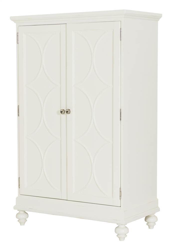Lynn Haven 2 Door Wood Bar Cabinet in White