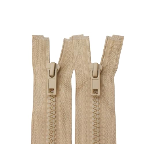 image for YaHoGa 2PCS #5 48 inch Separating Jacket Zippers for Sewing Coats Jack