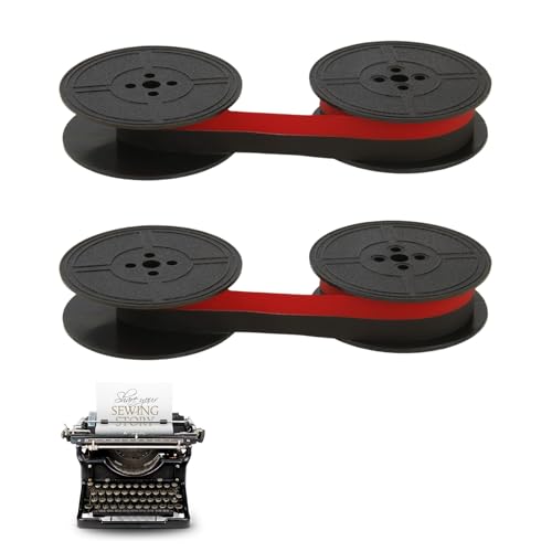 AYHYHLJZJ Pack de 2 Cintas para máquina de Escribir, compatibles con los Modelos clásicos DIN 2103 32755, Color Rojo. Cinta Obtener Resultados de impresión nítidos y precisos (Negro + Rojo)