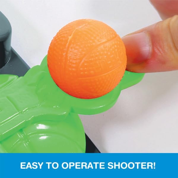 Miniatura 8 de Game Zone Arcade Basketball - Juego multijugador de mesa rápido e interactivo para mayores de 6 años - Combina habilidad y coordinación mano-ojo,