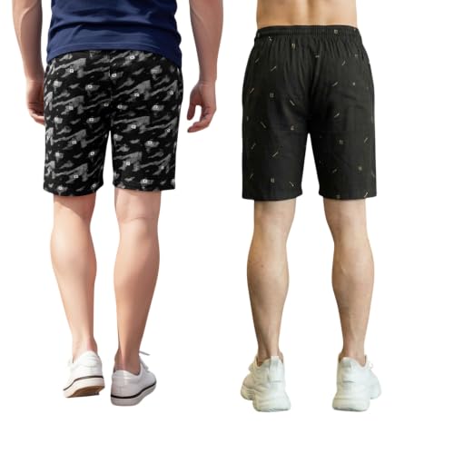 Image of FEEL TRACK Men Cotton Regular Fit Shorts