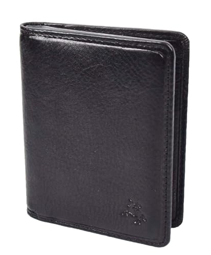 Portefeuille à deux volets House Of Leather Noir avec protection RFID