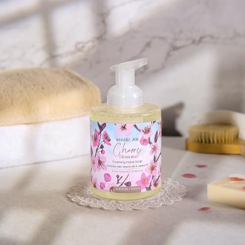 Image of ROMIIE ZOI Foaming Hand Soap, Cherry Blossom, 500ml / 16.8fl.oz | With Gift Box, Gentle cleansing, nourishes skin without drying