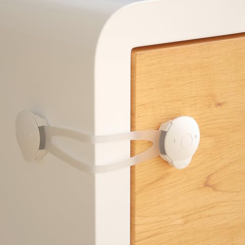 Image of R for Rabbit Protector Plus Cabinet Locker Straps for Kids | Refrigerator Door & Cupboard Lock | Child Safety Proofing Drawer Locks (2 Units)