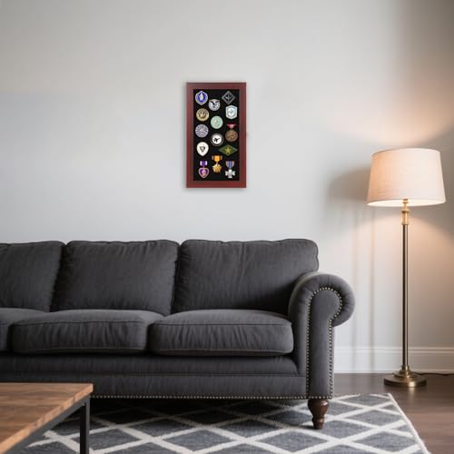 image for Verani 8.5 x15 Pin Display Case with Real Glass Door Frame Bracket for