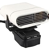 Asixxsix Portable Car Heater, 2 in 1 Battery Powered Heater Defroster for Makita Series, with 360 Degree Rotation and 160 Degree Tilt, Defroster for Car Truck SUV Workshop