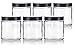 Clear Thick Glass Straight Sided Jar - 4 oz / 120 ml (6 pack) + Spatulas and Labels