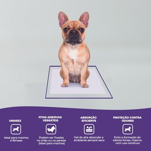 DOG’S CARE Dogs&Pee Tapete Higiênico Descartável - Tapete Premium Absorvente Para Cães Filhotes e Ad