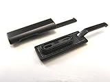 Gametown® Micro USB Charge Port Cover for Sony Xperia Z Ultra C6833 C6843 C6802 XL39H (Black)