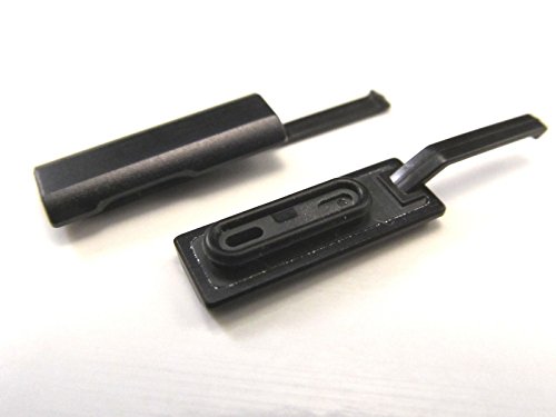 Gametown Micro USB Charge Port Cover for Sony Xperia Z Ultra C6833 C6843 C6802 XL39H (Black)