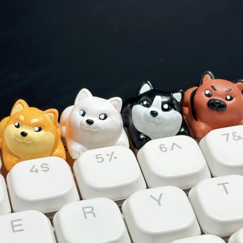 Tecla de resina artesanal de perro 3D, el accesorio ideal para tu teclado mecánico gamer 4